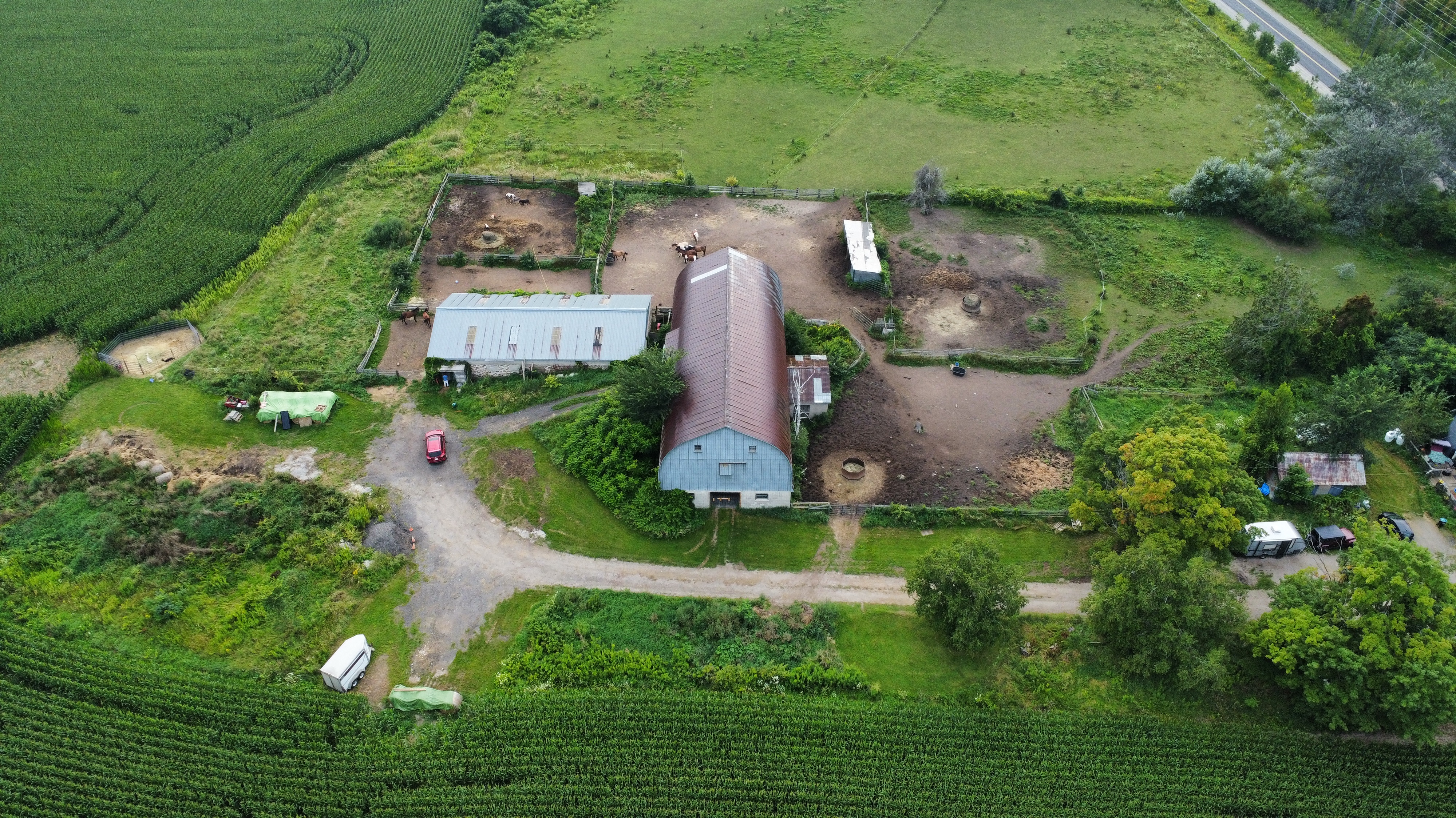 Suburban neighbourhood aerial